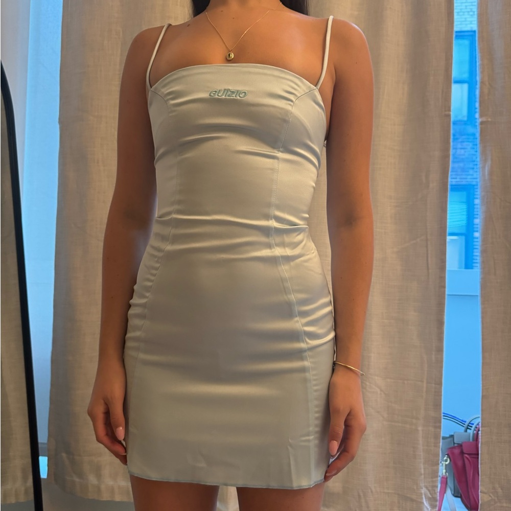 Danielle Guizio “Guizio” dress in light blue